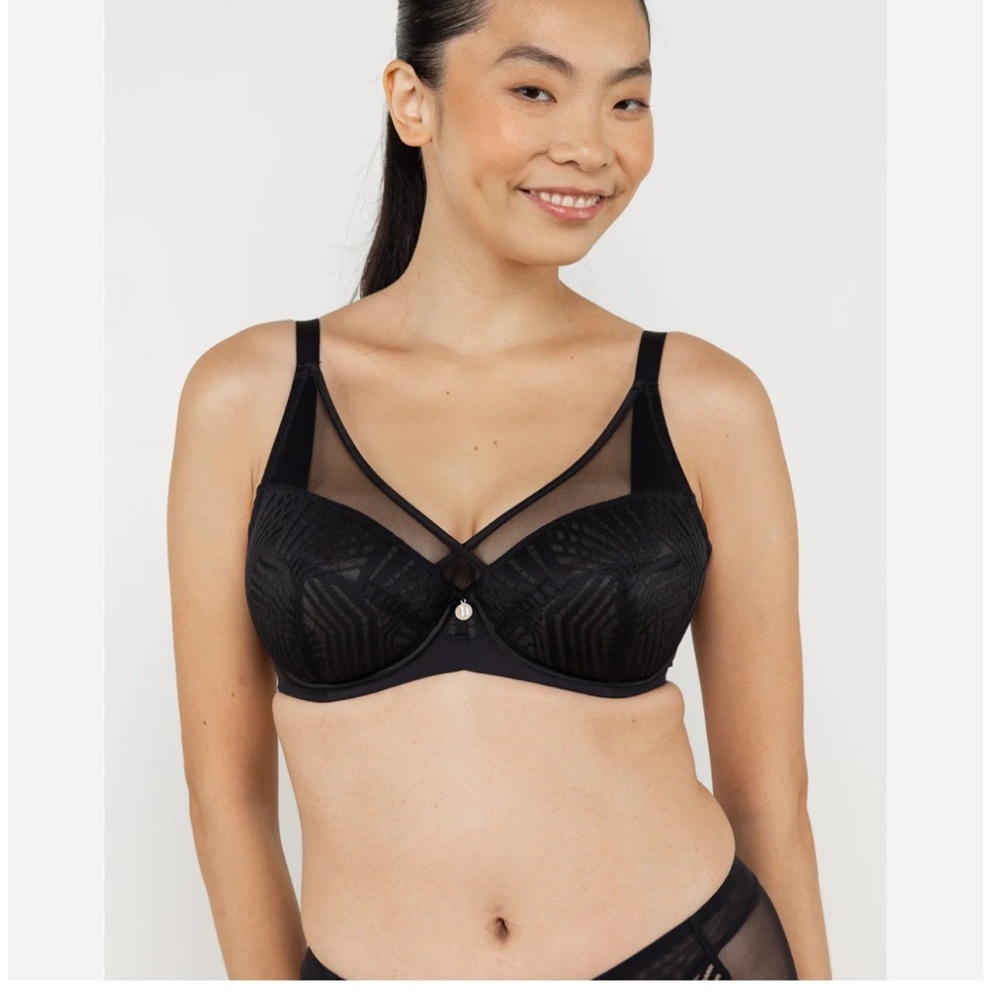 Understance 48H NWT Elegant Black Lace Bra